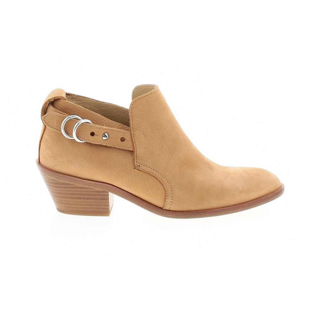 Tan suede bootie